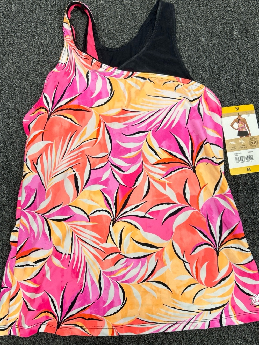 Zeroxposur Women’s Pink Tropical Swim top
